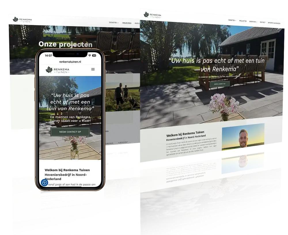 Webdesign Renkema tuinen hoveniersbedrijf