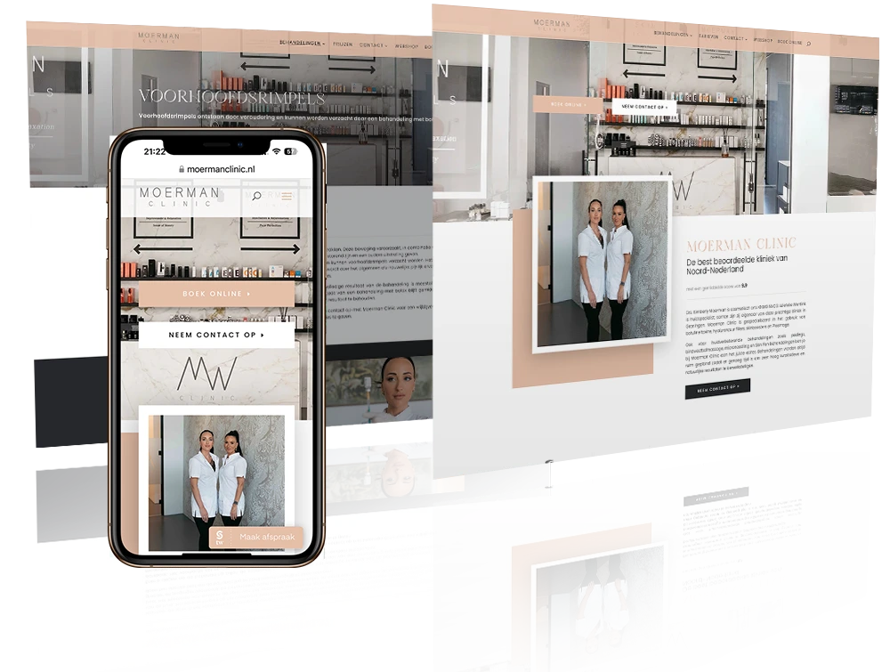 Mockup van website Botox Groningen | Moerman Clinic