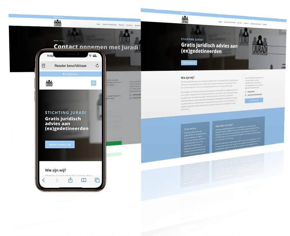 Mockup website stichting Juradi
